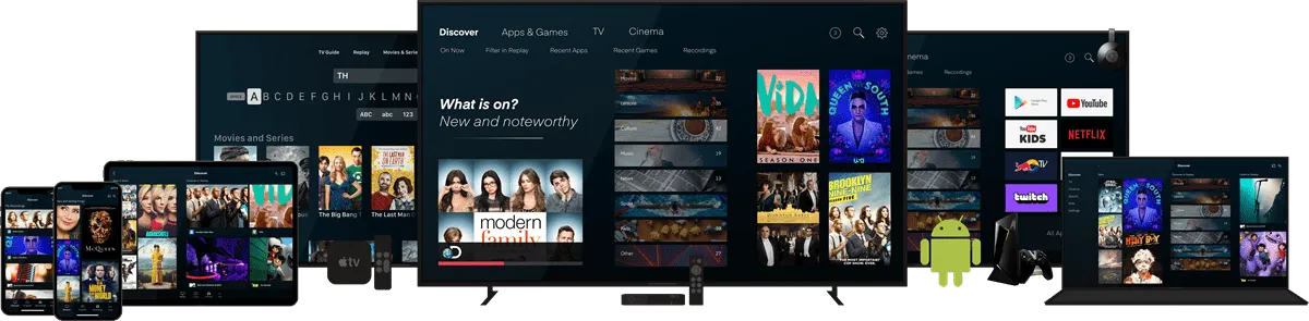 this image shows all devices that honey bee iptv subscriptions can be on including tv,tablet,laptop,firestick